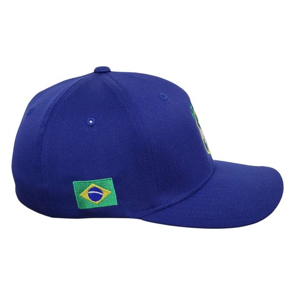 Brazil Futbol National Soccer Team Fitted Cap Brasil Copa America Hat L/XL - Picture 2 of 2